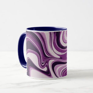 Vibrant Purple Swirl Abstract Art Mok