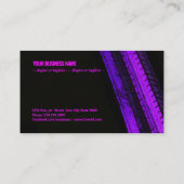 Vibrant Purple Trails on Dark Canvas Visitekaartje (Achterkant)