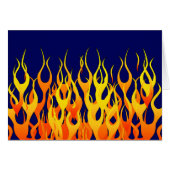 Vibrant Racing Flames op Navy Blue (Voorkant Horizontaal)