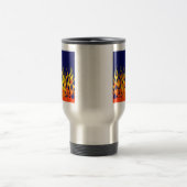 Vibrant Racing Flames op Navy Blue Reisbeker (Center)