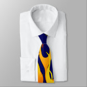 Vibrant Racing Flames op Navy Blue Stropdas (Gebonden)
