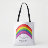 Vibrant Rainbow-Canvas tas (Voorkant)
