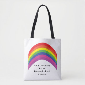 Vibrant Rainbow-Canvas tas
