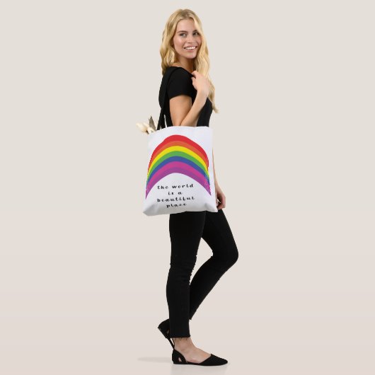 Vibrant Rainbow-Canvas tas (Op model)
