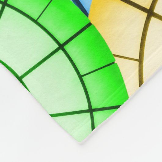 Vibrant Rainbow Concentric Circles  Fleece Deken (Hoek)