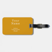 Vibrant Rainbow en Faux Glitter Unicorn Bagagelabel (Achterkant horizontaal)