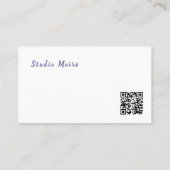 Vibrant Rainbow Hair Stylist Studio Moire QR Code Visitekaartje (Achterkant)