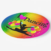 VIBRANT RAINBOW I LOVE DANCING DESIGN PAPIEREN BORDJE (Gekanteld)