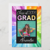 Vibrant Rainbow-klasse van 2018 Foto-Afstuderen Kaart (Voorkant)