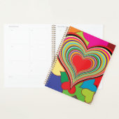 Vibrant Rainbow Layered Heart Abstract Planner (Display)