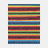 Vibrant Rainbow Mexican Serape Stripes Fleece Deken (Voorkant)