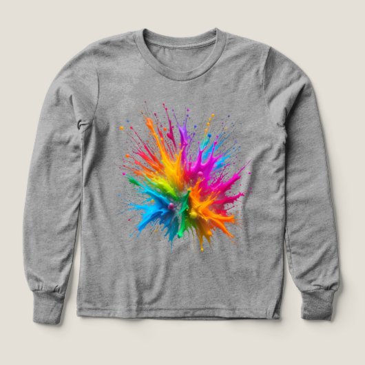 Vibrant Rainbow Paint Splatter Explosion (Voorkant)
