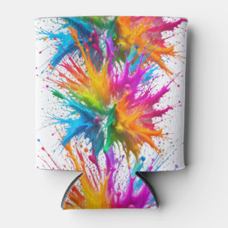 Vibrant Rainbow Paint Splatter Explosion Blikjeskoeler