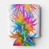 Vibrant Rainbow Paint Splatter Explosion Blikjeskoeler (Achterkant)