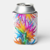 Vibrant Rainbow Paint Splatter Explosion Blikjeskoeler (Blikje Achterkant)