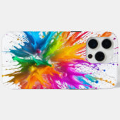 Vibrant Rainbow Paint Splatter Explosion Case-Mate iPhone Case (Achterkant (horizontaal))