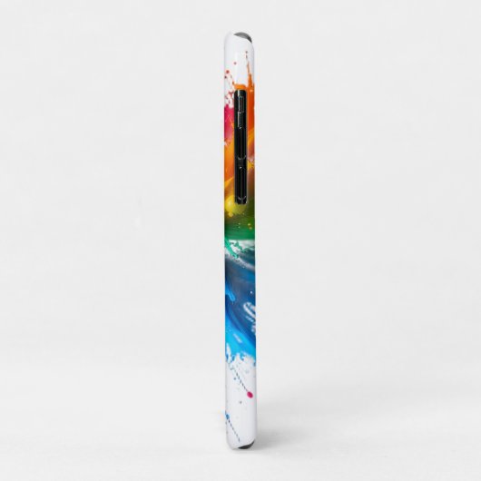 Vibrant Rainbow Paint Splatter Explosion Case-Mate iPhone Case (Achterkant/links)