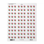Vibrant Rainbow Paint Splatter Explosion Etiket (Full Sheet)