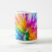 Vibrant Rainbow Paint Splatter Explosion Koffiemok (Center)