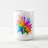 Vibrant Rainbow Paint Splatter Explosion Koffiemok (Center)