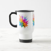 Vibrant Rainbow Paint Splatter Explosion Reisbeker (Links)