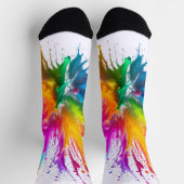 Vibrant Rainbow Paint Splatter Explosion Sokken (Top)
