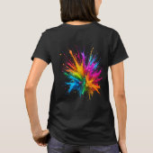 Vibrant Rainbow Paint Splatter Explosion T-shirt (Achterkant)