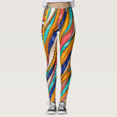 Vibrant Rainbow Pattern Girl's Leggings (Voorkant)