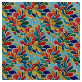 Vibrant Rainbow Petal Bloom Pattern Stof (Close Up)