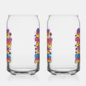 Vibrant Rainbow Stay Trippy Hippie Quote Blikvorm Glas (Links)