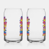 Vibrant Rainbow Stay Trippy Hippie Quote Blikvorm Glas (Rechts)