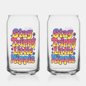 Vibrant Rainbow Stay Trippy Hippie Quote Blikvorm Glas (Achterkant)