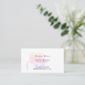 Vibrant Rainbow Subtle Luxury Salon QR Code Visitekaartje (Staand voorkant)