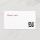 Vibrant Rainbow Subtle Luxury Salon QR Code Visitekaartje (Achterkant)