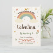 Vibrant Rainbow verjaardagsuitnodiging Kaart (Staand voorkant)