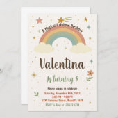 Vibrant Rainbow verjaardagsuitnodiging Kaart (Voorkant / Achterkant)