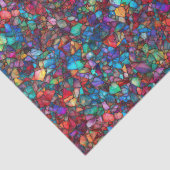 Vibrant Rainbow Watercolor Mosaic Stained Glass  Tissuepapier (Detail)