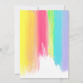 Vibrant Rainbow Waterverf Gay Pride LGBTQ Weddensc Kaart (Achterkant)
