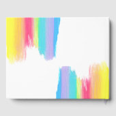 Vibrant Rainbow Waterverf Paar Foto bruiloft Gastenboek (Achterkant)