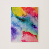 Vibrant Rainbow Waterverf Patroon Legpuzzel (Verticaal)