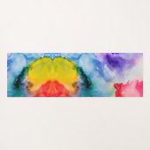 Vibrant Rainbow Waterverf Patroon Yogamat (Achterkant (horizontaal))