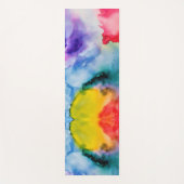 Vibrant Rainbow Waterverf Patroon Yogamat (Voorkant)