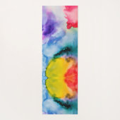 Vibrant Rainbow Waterverf Patroon Yogamat (Achterkant)