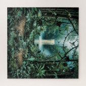 Vibrant rainforest green foliage majestic jaguars legpuzzel (Horizontaal)