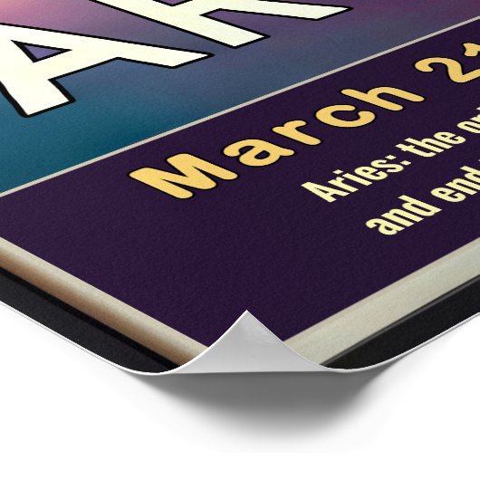 Vibrant Ram Zodiac Sign Poster (Hoek)