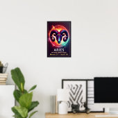 Vibrant Ram Zodiac Sign Poster (Thuiskantoor)