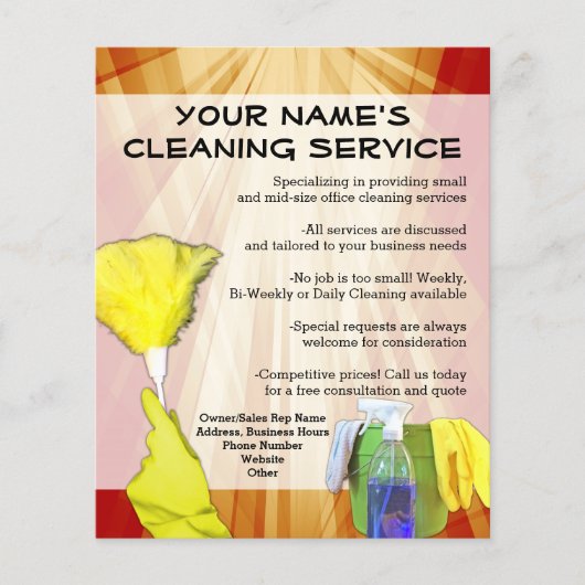 Vibrant Ray Business Kantoor Cleaning Service Flye Flyer (Voorkant)