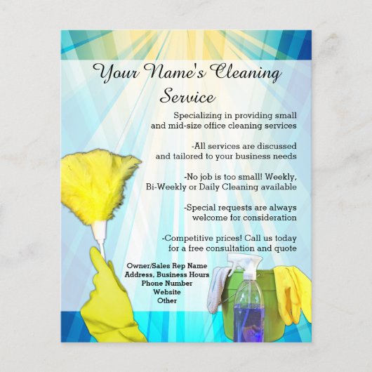 Vibrant Ray Business Kantoor Cleaning Service Flye Flyer (Voorkant)