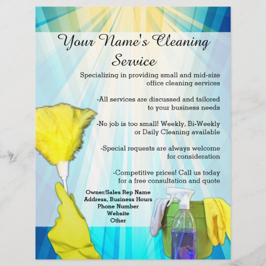 Vibrant Ray Business Kantoor Cleaning Service Flye Flyer (Voorkant)