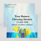 Vibrant Rays Custom Cleaning Service Business Briefkaart (Voorkant / Achterkant)